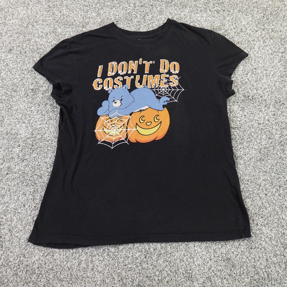 Care Bears Shirt Girls XXL 2XL Black Halloween Fall Pumpkin Graphic Logo Y2K Tee